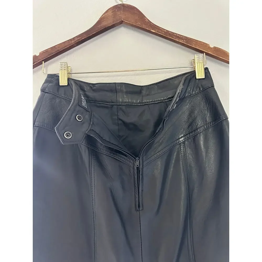 Vintage Leather Skirt by Della Roufogali size 8